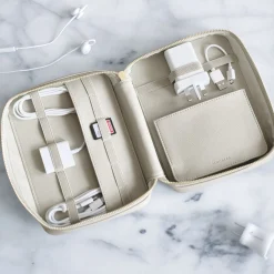Stackers Honeymoon Gifts | Bride Gifts*Cable Tidy Pouch Organiser Bag Oatmeal
