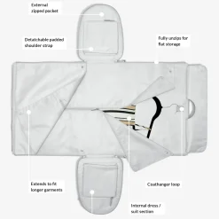 Stackers Mother Of The Groom Gifts | Mother Of The Bride Gifts*Garment Weekend Bag Pebble Grey