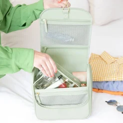 Stackers Honeymoon Gifts | Wash Bags*Hanging Wash Bag Sage Green