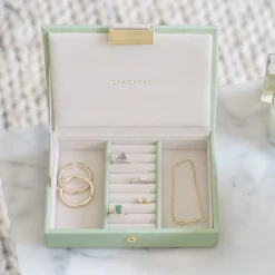 Stackers Mother Of The Groom Gifts | Mother Of The Bride Gifts*Sage Green Mini Jewellery Box Sage Green/ Grey