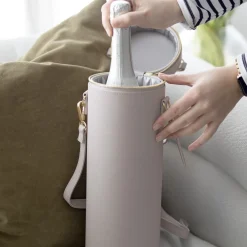 Stackers Engagement Gifts | Bridesmaid Gifts*Champagne Bottle Bag Taupe