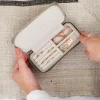 Stackers Mother Of The Groom Gifts | Mother Of The Bride Gifts*Taupe Zipped Travel Jewellery Box Taupe/ Grey