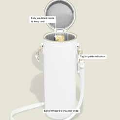 Stackers Engagement Gifts | Bride Gifts*Pebble Champagne Bottle Bag White