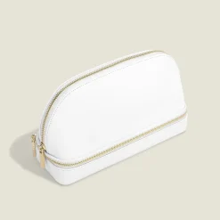 Stackers Honeymoon Gifts | Bridesmaid Gifts*Cosmetic and Jewellery Bag White Pebble
