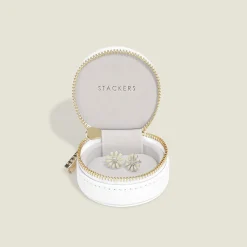 Stackers Mother Of The Groom Gifts | Mother Of The Bride Gifts*Pebble Oyster Travel Jewellery Box White