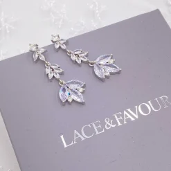 Lace & Favour Silver Prom Jewellery | Prom Earrings*Tanzania Cubic Zirconia Drop Earrings Silver