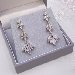 Lace & Favour Silver Prom Jewellery | Prom Earrings*Tanzania Cubic Zirconia Drop Earrings Silver