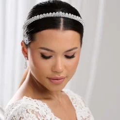Lace & Favour Prom Headbands & Tiaras | Crystal Hair Accessories*Tatiana Low Crystal Bridal Tiara Silver