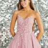 Tiffanys Prom Tiffanys Prom Dresses | Pink Prom Dresses*Tiffanys Serenity Rose Pink Floral A Line Prom Dress