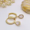 Lace & Favour Gold Prom Jewellery | Prom Earrings*Tobago Crystal Embellished Huggie Hoop Earrings Gold