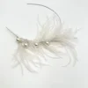 Beads & Beyond Vintage Headpieces | Silver Hair Accessories*Vauderville Vintage Feather Headband Ivory