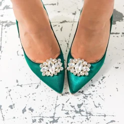 Rainbow Club Bride Gifts | Shoe Jewellery*Xenia by | Sparkly Brooch Shoe Clips Soft Gold