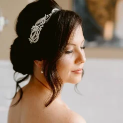 Twilight Designs Vintage Headpieces | Pearl Hair Accessories*Yvette Vintage Diamante and Pearl Side Headband Silver