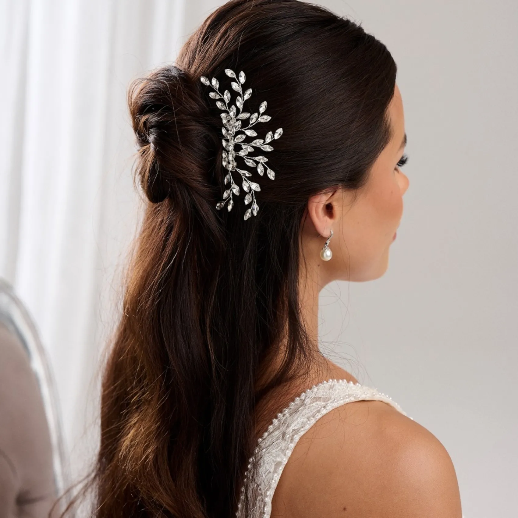 Lace & Favour Prom Hair Clips & Combs | Crystal Hair Accessories*Zora Crystal Spray Wedding Hair Comb Silver